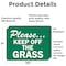 Signmission Please.Keep Off The Grass Trespassing Property OSHA Sign, Vinyl Decal, 10in W x 7in L, 2PK OS-2PACK-CL-D-710-L-20002 - alternate 3